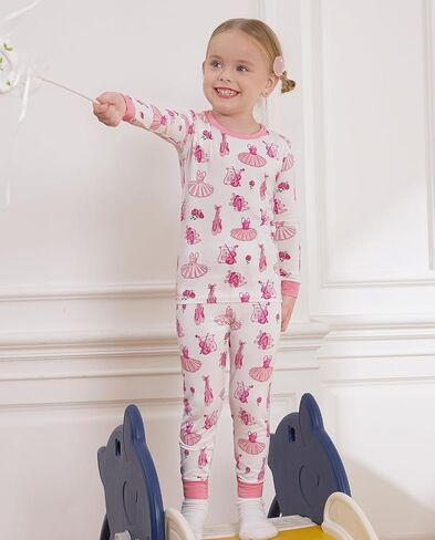 Bamboo Baby Boys Girls Pajama Sets 2-8Y Toddler Kids Softness Two Piece Long-Sleeve Snug fit Sleepwear Pjs Blue Bunny in Kuwait