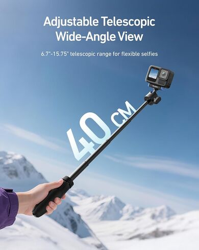 TELESIN 360 Selfie Stick Tripod for GoPro (59in Long), Ball Joint Extension Pole Monopod Handle Grip for Go Pro Max Hero 12 11 10 9 Insta360 X3 Ace Pro DJI Action 3 4 Osmo Pocket 3 Camera Accessories in Saudi Arabia