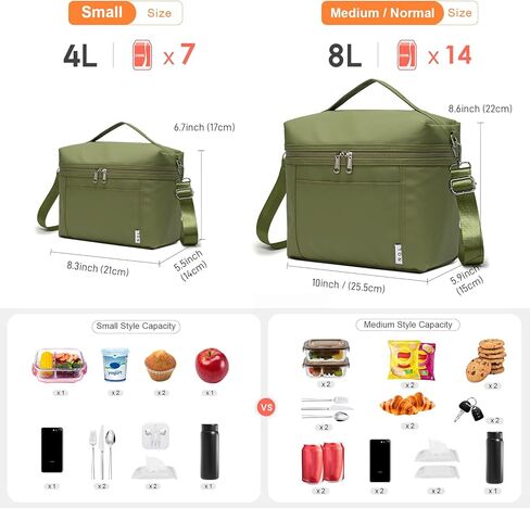 NOL Natural Organic Lifestyle Insulated Lunch Bags for Women Cooler Bag Lightweight Nylon Waterproof Lunch Box For Work in Kuwait