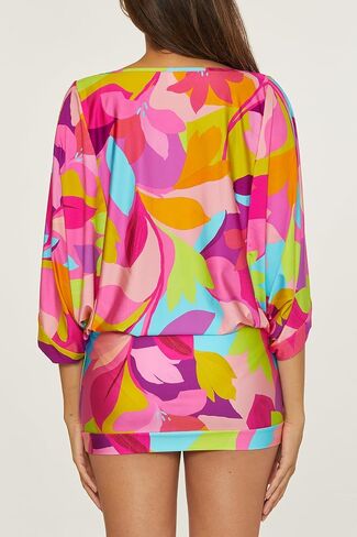 Trina Turk Lilleth Swim Dress, Casual, Boat Neck, Floral Print, Beach Cover Ups for Women in Saudi Arabia