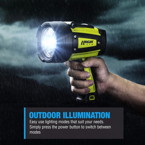Wagan EL4322 Brite-Nite WR600 USB مصباح LED محمول قابل لإعادة الشحن 600 لومن أضواء LED 3 أوضاع إضاءة 7 أوضاع معلقة حامل مقاوم للماء للقوارب البحرية والتخييم ومزرعة الريف هدية in Kuwait