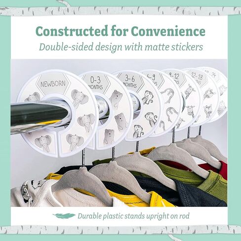 Baby Nest Designs Anti-Slip Floral Gold Plastic Closet Dividers, 24 Pieces, Sort By Size & Stage, Stand Upright, Customizable in Saudi Arabia