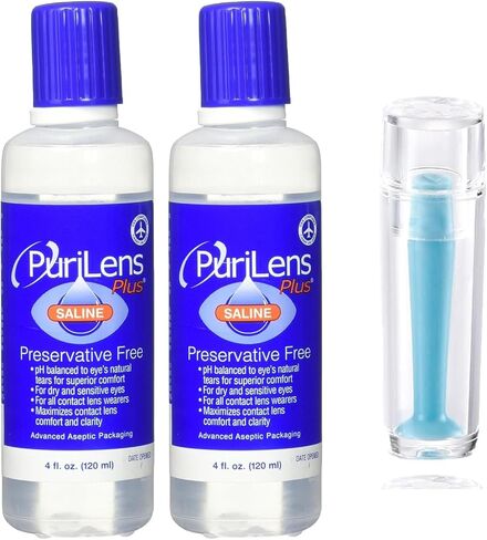 JT HOME - Mini Preservative Free Saline 2-Fl. Oz Airline Approved Travel Size. Unisol 4 Replacement, (Pack of 4) - Hard Contact Lens Remover Tool for RGP and Scleral Lenses - Plunger Suction in Saudi Arabia