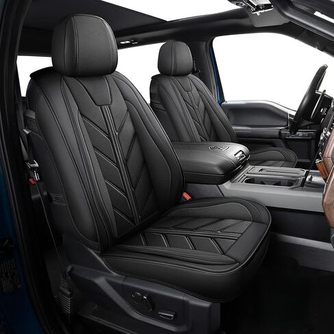 Pickup Seats Covers Compatible with Dodge Ram 1500 2009-2024 Limited Laramie Big Horn Truck Pleather Seat Covers Custom Fit Dodge Ram 2500 3500 Crew Cab& Quad Cab (Black) in Kuwait