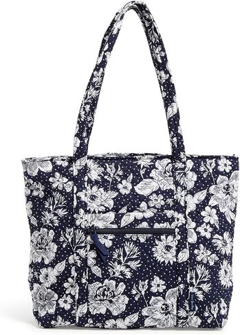 Vera Bradley Cotton Collegiate Vera Tote Bag (Multiple Teams Available), Cardinal/White Rain Garden with University of South Carolina in Saudi Arabia