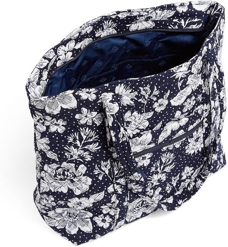 Vera Bradley Cotton Collegiate Vera Tote Bag (Multiple Teams Available), Cardinal/White Rain Garden with University of South Carolina in Saudi Arabia