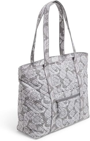 Vera Bradley Cotton Collegiate Vera Tote Bag (Multiple Teams Available), Cardinal/White Rain Garden with University of South Carolina in Saudi Arabia