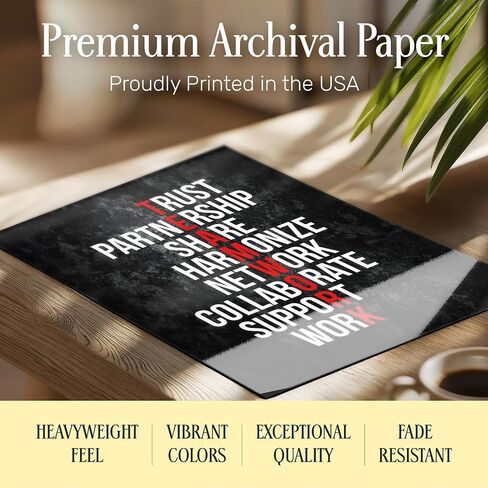 ديكور فني جداري للمكتب التحفيزي - ديكور مقاس 8 × 10 للأعمال والمنزل والشقة - هدية ملهمة رائعة لرجال الأعمال والتنفيذيين والمدير وقائد الفريق - صورة ملصق غير مؤطرة in Saudi Arabia