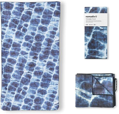 منشفة نوماديكس خفيفة الوزن - سريعة الجفاف وخفيفة الوزن للغاية - مثالية كمنشفة حزمة لتوفير المساحة - مصنوعة من مواد معاد تدويرها - بارتون أزرق داكن - 30x54 in Kuwait