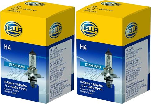 HELLA H4P50TB +50 لمبة أداء، 12 فولت، 60/55 وات، عدد 2 (عبوة من قطعة واحدة) in Saudi Arabia