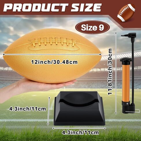 8 Pcs Autograph Football Set Size 9 Size 3 Size 1 Football with 8 Acrylic Stand 2 Panel Blank Signature Football for Trophy High School College Coach Gift Anniversary Birthday Graduation in Saudi Arabia