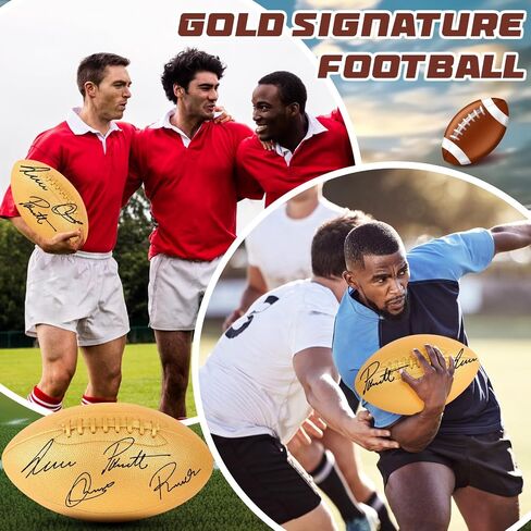 8 Pcs Autograph Football Set Size 9 Size 3 Size 1 Football with 8 Acrylic Stand 2 Panel Blank Signature Football for Trophy High School College Coach Gift Anniversary Birthday Graduation in Saudi Arabia