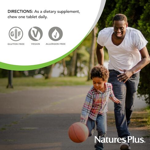 عصير برتقال NaturesPlus فيتامين C 500 ملغ - 180 قرص قابل للمضغ، عبوة من 2 - يعزز صحة المناعة المثلى - لطيف على معدتك - نباتي، خالي من الغلوتين - 360 وجبة إجمالية in Saudi Arabia