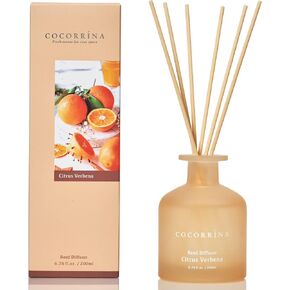 Cocorrína Reed Diffuser - White Lotus 6.76oz Diffuser with Sticks Home Fragrance Essential Oil Reed Diffuser for Home Bedroom Bathroom Shelf Decor Office Decor in Kuwait