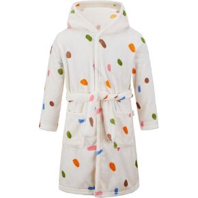 JZLPIN Unisex Baby Hooded Bathrobe Kids Flannel Pajamas Dressing Gown for Boys Girls in Kuwait
