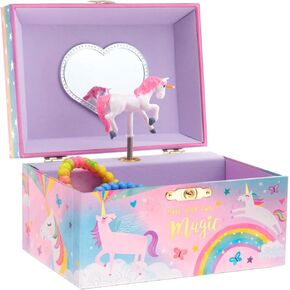 Jewelkeeper Jewelry Box for Girls - Black Ballerina Doll and Little Queen Design Music Box - Swan Lake Tune Musical Jewelry Box - Jewelry Organizer for Necklaces, Bracelets, and Earrings - 6x5x4-Inch in Kuwait