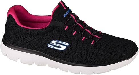 Skechers Sport Women's Summits Sneaker, Black/Fuchsia, 9.5 W in Saudi Arabia