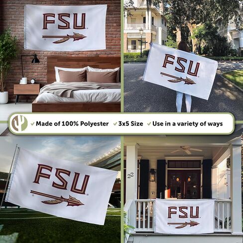 Desert Cactus Florida State University Flag Seminoles FSU Flag Banners 100% Polyester Indoor Outdoor 3x5 feet Flags (Style 3) in Saudi Arabia