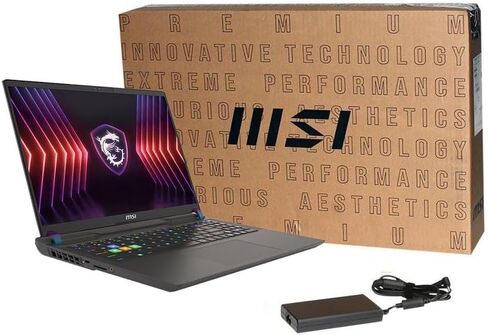 كمبيوتر محمول MSI Vector 17 HX 17 بوصة 240 هرتز QHD+ للألعاب: Intel Core i9-14900HX، NVIDIA Geforce RTX 4080، 32 جيجابايت DDR5، 1 تيرابايت NVMe SSD، Thunderbolt 4، Cooler Boost 5، Win 11 Pro: أسود A14VHG-649US in Saudi Arabia