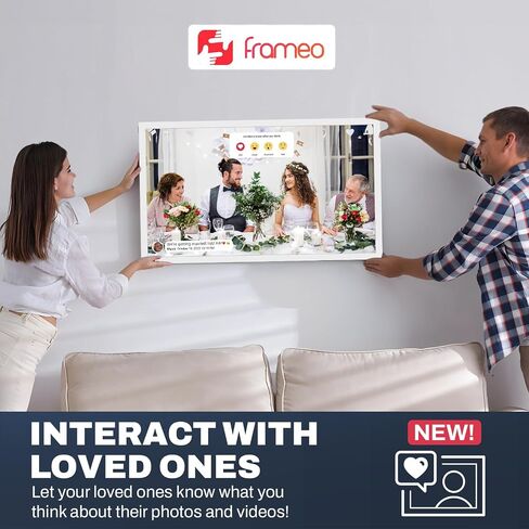 8 Inch WiFi Digital Picture Frame, Arktronic IPS Touch Screen Smart Cloud Photo Frame with 32GB Storage, Wall Mountable, Auto-Rotate, Motion Sensor, Share Photos via App/Email in Saudi Arabia