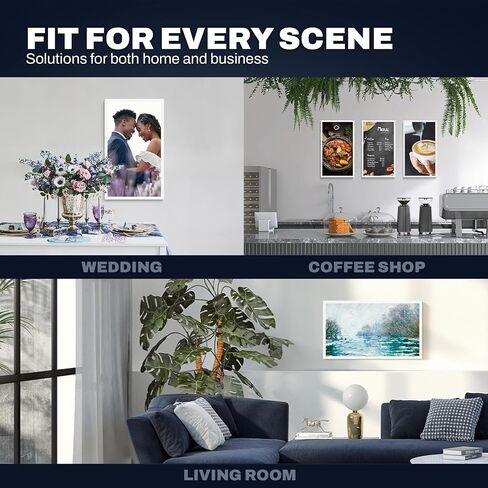 8 Inch WiFi Digital Picture Frame, Arktronic IPS Touch Screen Smart Cloud Photo Frame with 32GB Storage, Wall Mountable, Auto-Rotate, Motion Sensor, Share Photos via App/Email in Saudi Arabia