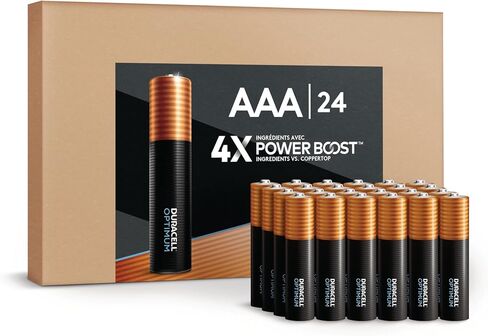 Duracell Optimum AA Batteries, 28 Count Pack Double A Battery with Power Boost Ingredients, Long-lasting Power Alkaline AA Battery for Household Devices (Ecommerce Packaging) in Saudi Arabia