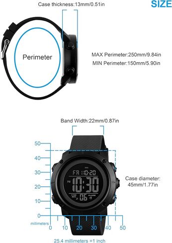 OLAZONE Boys Digital Watch Big Youth Sports Waterproof Military Back Light Teenager Watch 1428 in Kuwait