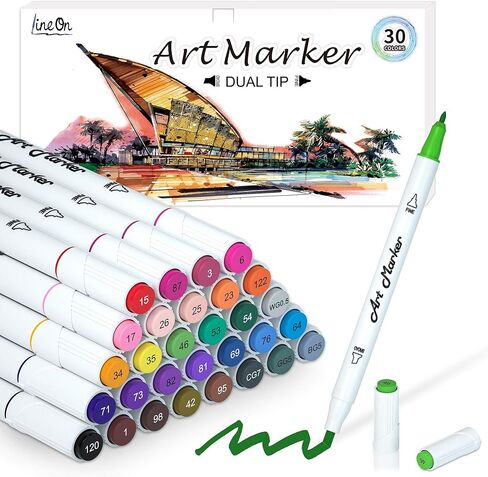 172 Colors Alcohol Based Dual Tip Art Markers, 171+1 Blender Permanent Marker Pens Plus 1 Marker Pad 1 Case Perfect for Kids Adult Artist Coloring Books Drawing Sketching and Card Making in Kuwait