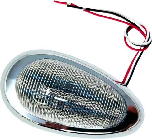 All Star Truck Parts] Pair (Qty 2) 6" Amber Sleeper Cab LED Side Marker/Turn Led Light Clearance For Freightliner Century/Columbia Surface Mount 15LED, Amber Oval Side Marker and Turn Signal Sealed in Saudi Arabia