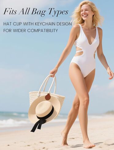 Niveaya Hat Clip for Travel - Women's Travel Accessory, Multifunctional Magnetic Hat Clip for Hanging Sunglasses, Car Keys.（Brown） in Kuwait