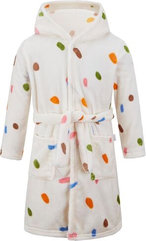 JZLPIN Unisex Baby Hooded Bathrobe Kids Flannel Pajamas Dressing Gown for Boys Girls in Kuwait