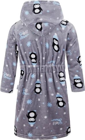 JZLPIN Unisex Baby Hooded Bathrobe Kids Flannel Pajamas Dressing Gown for Boys Girls in Kuwait