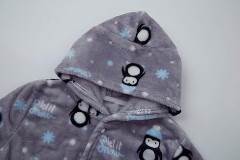 JZLPIN Unisex Baby Hooded Bathrobe Kids Flannel Pajamas Dressing Gown for Boys Girls in Kuwait