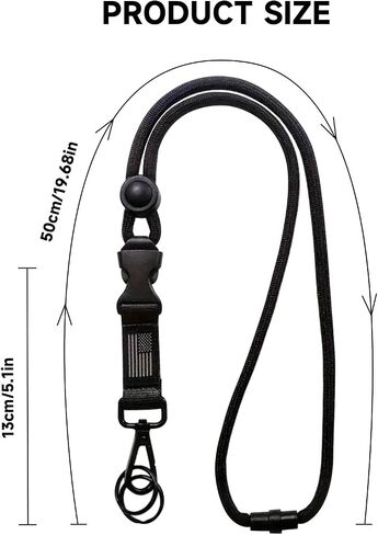 PULUZ 60cm Detachable Long Neck Chest Strap Lanyard Sling with Quick Release and Safety Tether for GoPro New Hero /HERO9 /8/7, DJI Osmo Action, Xiaoyi and Other Action Cameras in Kuwait