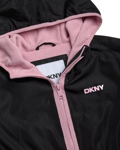 جاكيت شتوي للفتيات من DKNY - سترة أنوراك مبطنة بالصوف القطبي - معطف مقاوم للرياح معزول مقاوم للطقس للفتيات (7-16) in Kuwait