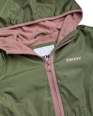 DKNY Girls' Winter Jacket - Polar Fleece Lined Anorak Parka - Weather Resistant Insulated Windbreaker Coat for Girls (7-16) in Kuwait
