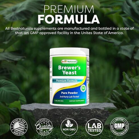 Best Naturals 100% Pure Brewers Yeast Powder - 16 oz - Supports for Increased Breast Milk Supply During Breastfeeding, Lactation, Digestive Health in Saudi Arabia