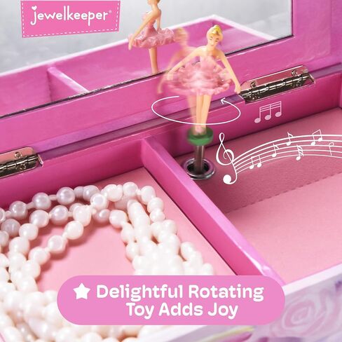 Jewelkeeper Unicorn Musical Jewelry Box with 3 Pullout Drawers, Fairy Princess and Castle Design, Dance of the Sugar Plum Fairy Tune in Saudi Arabia