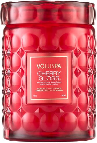 Voluspa Gilt Pomander and Hinoki Candle | 18 Oz | Large Glass Jar with Matching Glass Lid | Holiday Scent | All Natural Wicks and Coconut Wax for Clean Burning in Saudi Arabia