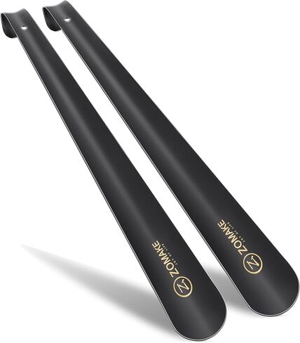 ZOMAKE Shoe Horn Long Handle for Seniors - 16.5" Long Metal Shoehorn for Boots - Exta Long Steel Shoe Horns for Men Women Kids in Saudi Arabia