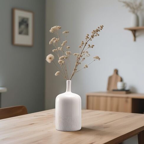 مزهريات سيراميك زرقاء - مجموعة من 2 مزهريات زرقاء حديثة من الزجاج التفاعلي للقطع المركزية، مزهرية فريدة طويلة الرقبة للمدفأة وغرفة النوم والمطبخ Cynkeyee in Kuwait