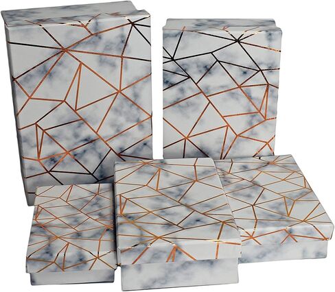 اليف صناديق هدايا متداخلة أنيقة مزخرفة - 6 صناديق - صناديق متداخلة ذات طابع جميل ومزينة - مثالية للهدايا أو الديكور البسيط حول المنزل! (برج ايفل) in Kuwait