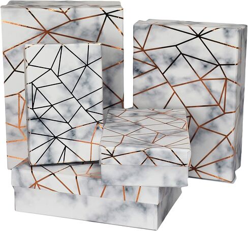 اليف صناديق هدايا متداخلة أنيقة مزخرفة - 6 صناديق - صناديق متداخلة ذات طابع جميل ومزينة - مثالية للهدايا أو الديكور البسيط حول المنزل! (برج ايفل) in Kuwait