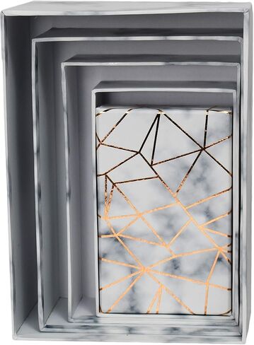 اليف صناديق هدايا متداخلة أنيقة مزخرفة - 6 صناديق - صناديق متداخلة ذات طابع جميل ومزينة - مثالية للهدايا أو الديكور البسيط حول المنزل! (برج ايفل) in Kuwait