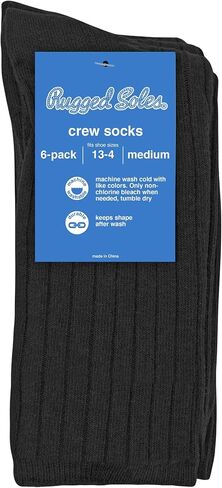 Boys Solid Dress, Uniform Crew Socks Black, Navy and Multi Size Small To Large in Kuwait