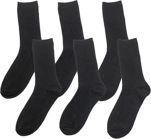 Boys Solid Dress, Uniform Crew Socks Black, Navy and Multi Size Small To Large in Kuwait