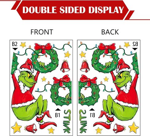 yovkky 154 جهاز كمبيوتر شخصى عيد ميلاد سعيد الزنجبيل نافذة التشبث، شجرة عيد الميلاد الزنجبيل رجل الحلوى النعناع كوكي شاحنة ملصقات الشارات الديكور، 2024 رأس السنة الجديدة عطلة الشتاء حزب المنزل ديكورات المطبخ in Kuwait