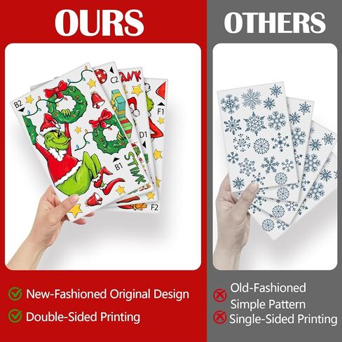 yovkky 154 جهاز كمبيوتر شخصى عيد ميلاد سعيد الزنجبيل نافذة التشبث، شجرة عيد الميلاد الزنجبيل رجل الحلوى النعناع كوكي شاحنة ملصقات الشارات الديكور، 2024 رأس السنة الجديدة عطلة الشتاء حزب المنزل ديكورات المطبخ in Kuwait