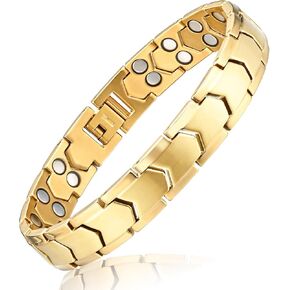 Magnetic Therapy Anklet,Titanium Magnetic Anklet for Men - Magnetic Anklets-Men's Magnetic Anklet,Pure Titanium (Lightness)，25cm/9.5 Inches,Eliminate Static Electricity (Black Magnetic Anklet) in Kuwait