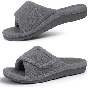 Orthopedic Slippers for Women with Arch Support Adjustable Open Toe House Shoes for Plantar Fasciitis in Saudi Arabia